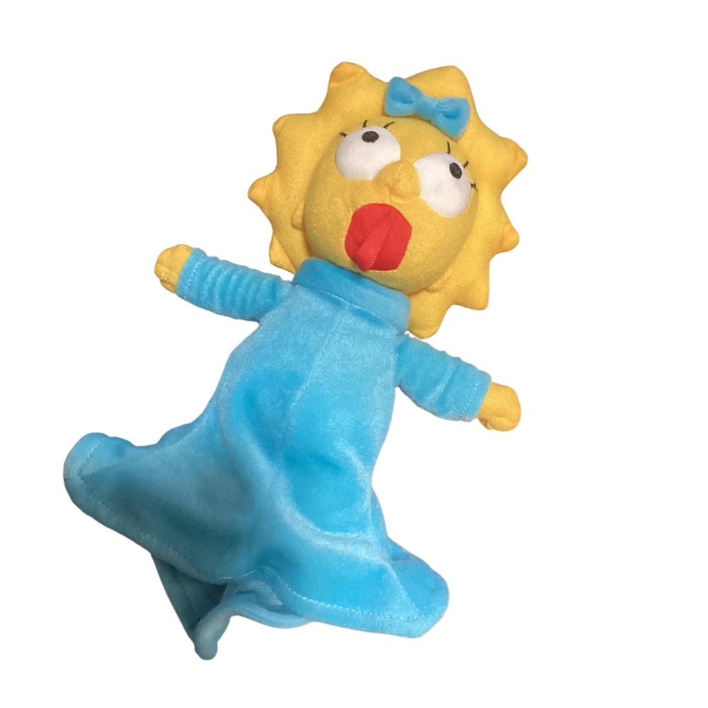 The Simpsons Maggie Simpson Plush Toy Blue Dress 10"